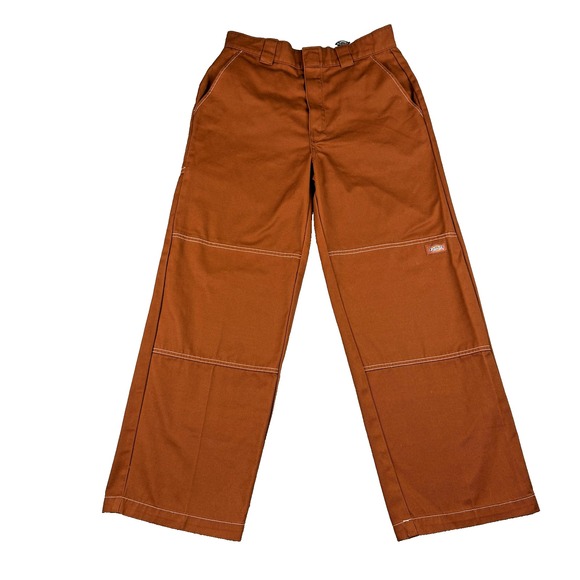 Dickies Pants - Dickies Sawyerville Pants Women 8 Rust Orange Twill Wide Leg Workwear Utility